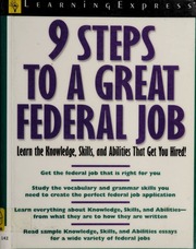 9 Steps To A Great Federal Job 1st Ed Brainerd Lee Wherry Reed