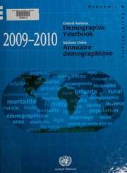 20092010 Demographic Yearbook Sixtyfirst Issue None None