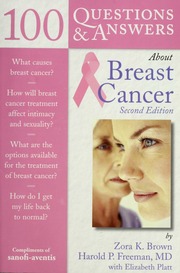 100 Questions Answers About Breast Cancer Brown Zora K Freeman