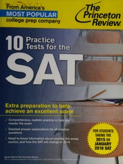 10 Practice Tests For The Sat Princeton Review Firm