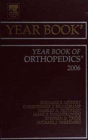 2006 Yearbook Of Orthopaedics Morrey Bernard F 1943