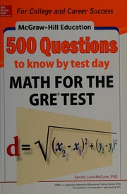500 Math Questions For The Gre Test To Know By Test Day Mccune
