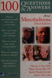 100 Questions And Answers About Mesothelioma 3rd Ed Pass Harvey I