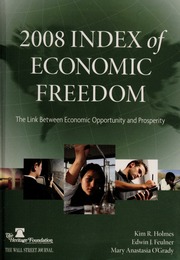 2008 Index Of Economic Freedom None None None Holmes Kim R Feulner