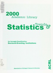 2000 Academic Library Trends And Statistics For Carnegie Classification Thompson