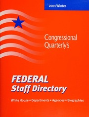 2001 The Executive Branch Of The Us Government White House Departments Agencies Biographies Editor Tony Mellor 35th Edition Unknown
