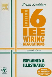 16th Edition Iee Wiring Regulations Explained And Illustrated 7th Ed Scaddan