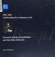 19012001 Celebrating The Centenary Of Si Giovanni Giorgis Contribution And The Role Of The Iec Teichmann