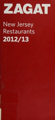 201213 New Jersey Restaurants Zagat Survey