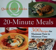 20minute Meals By Mary B Johnson Johnson Mary B