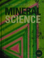 The 23rd Edition Of The Manual Of Mineral Science After James D Dana 23rd Ed Klein