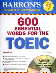600 Essential Words For The Toeic Test 3rd Ed Lin Lougheed