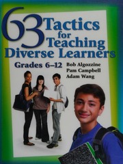 63 Tactics For Teaching Diverse Learners Grades 612 Algozzine
