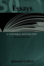 50 Essays A Portable Anthology 2nd Ed Instructors Ed Cohen