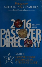 2016 Passover Directory Passover Medicines And Cosmetics Bess