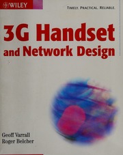 3g Handset And Network Design Varrall Geoffrey Belcher Roger