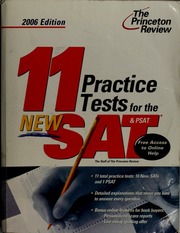 11 Practice Tests For The New Sat Psat 2006 Ed Princeton Review Firm