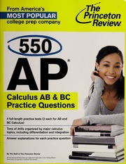 550 Ap Calculus Ab Bc Practice Questions None None None Princeton Review Firm