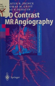 3d Contrast Mr Angiography 3rd Ed Edition Prince Martin R 1958