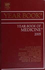2005 Yearbook Of Medicine 1 Edition Barkin Jamie S