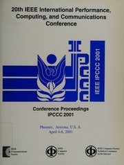 2001 Ieee International Performance Computing And Communications Conference Ieee Computer Society Staff