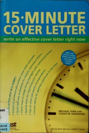 15minute Cover Letter Write An Effective Cover Letter Right Now Farr