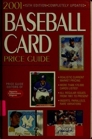 2001 Baseball Card Price Guide 15th Edition Price Guide Editors Of Sports Collectors