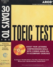 30 Days To The Toeic Test Papcom Edition Arbogast Bo Chauncey Group International