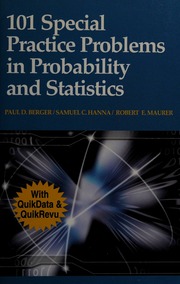 101 Special Practice Problems In Probability And Statistics Package Edition Berger