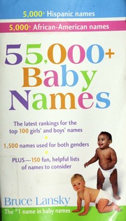 55000 Baby Names Lansky Bruce