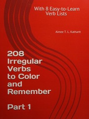208 Irregular Verbs To Color And Remember With 8 Easytolearn Verb Lists Aimee Kathartt