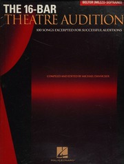The 16bar Theatre Audition 100 Songs Excerpted For Successful Auditions Dansicker