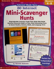 80 Internet Scavenger Hunts Reproducible Activity Cards That Help Kids Build Internet Research Skills As They Find Fascinating Facts In Social Studies Science Math And Language Arts None Robinette