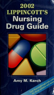 2002 Lippincotts Nursing Drug Guide Bkcdrom Edition Karch