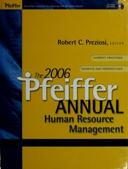 The 2006 Pfeiffer Annual Harcdr Edition Preziosi Robert C