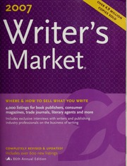 2007 Writers Market Rev Upd Edition Brewer Robert Lee Masterson