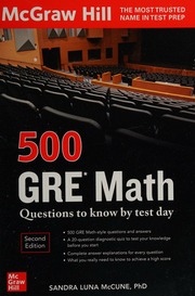 500 Gre Math Questions To Know By Test Day Mccune Sandra K Author