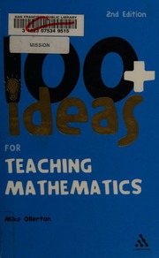 100 Ideas For Teaching Mathematics 2 Edition Ollerton Mike Ollerton
