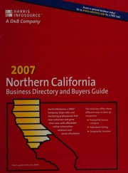 2007 Northern California Business Directory And Buyers Guide Stermole
