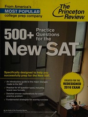 500 Practice Questions For The New Sat Princeton Review Firm