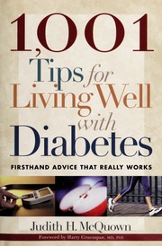 1001 Tips For Living Well With Diabetes Firsthand Advice That Really Works Mcquown
