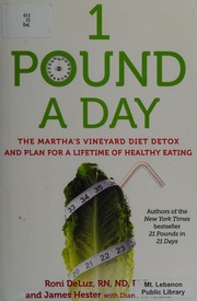 1 Pound A Day The Marthas Vineyard Diet Detox And Plan For A Lifetime Of Healthy Eating First Gallery Books Hardcover Edition Deluz