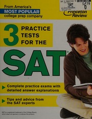 3 Practice Tests For The Sat Review Princeton