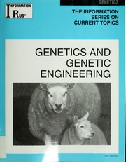 Genetics And Genetic Engineering 1 Edition Wexler Barbara Information Plus Firm Wylie