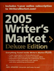 2005 Writers Market Deluxe Edition Brogan Kathryn Struckel Brewer