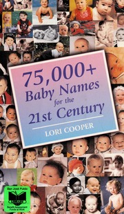 75000 Baby Names For The 21st Century Cooper Lori