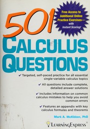501 Calculus Questions Mckibben Mark A