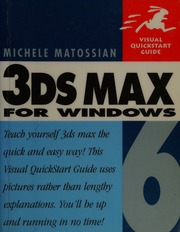 3ds Max 6 For Windows First Edition Matossian Michele