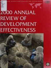 2000 Annual Review Of Development Effectiveness From Strategy To Results Johnston