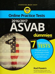 20162017 Asvab With Online Practice For Dummies Powers Rod Author